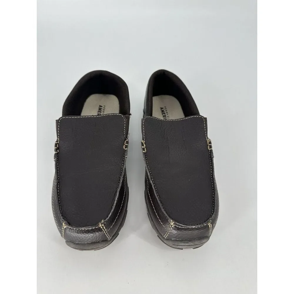 Perry Ellis America Prepp Loafer Brown Leather Fashion Loafers Mens Size 6‎